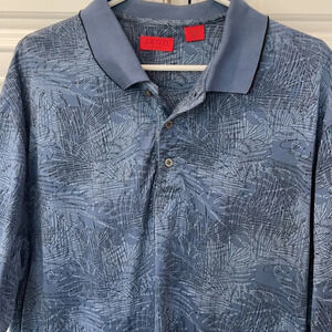 Izod Golf Polo Shirt Men's Size XL Blue Short Sleeve  100% Cotton